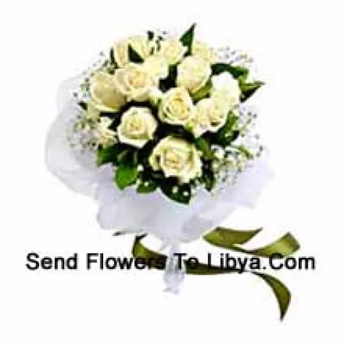 Bunch Of 12 White Roses