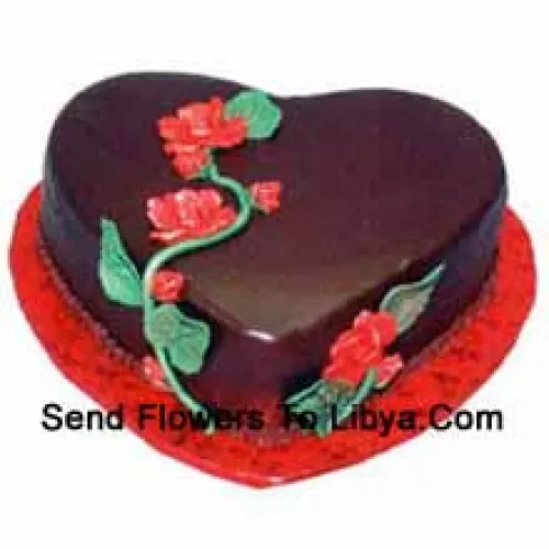 1 Kg (2.2 Lbs) Pastel de Trufa de Chocolate en forma de Corazón (Tenga en cuenta que la entrega de pasteles solo está disponible para la región de Metro Manila. Cualquier pedido de entrega de pastel fuera de Metro Manila será sustituido por un Pastel de Brownie de Chocolate sin crema o se ofrecerá al destinatario un cupón de Red Ribbon suficiente para comprar el mismo pastel)