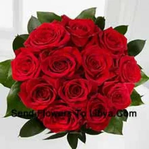 Bunch Of 12 Red Roses